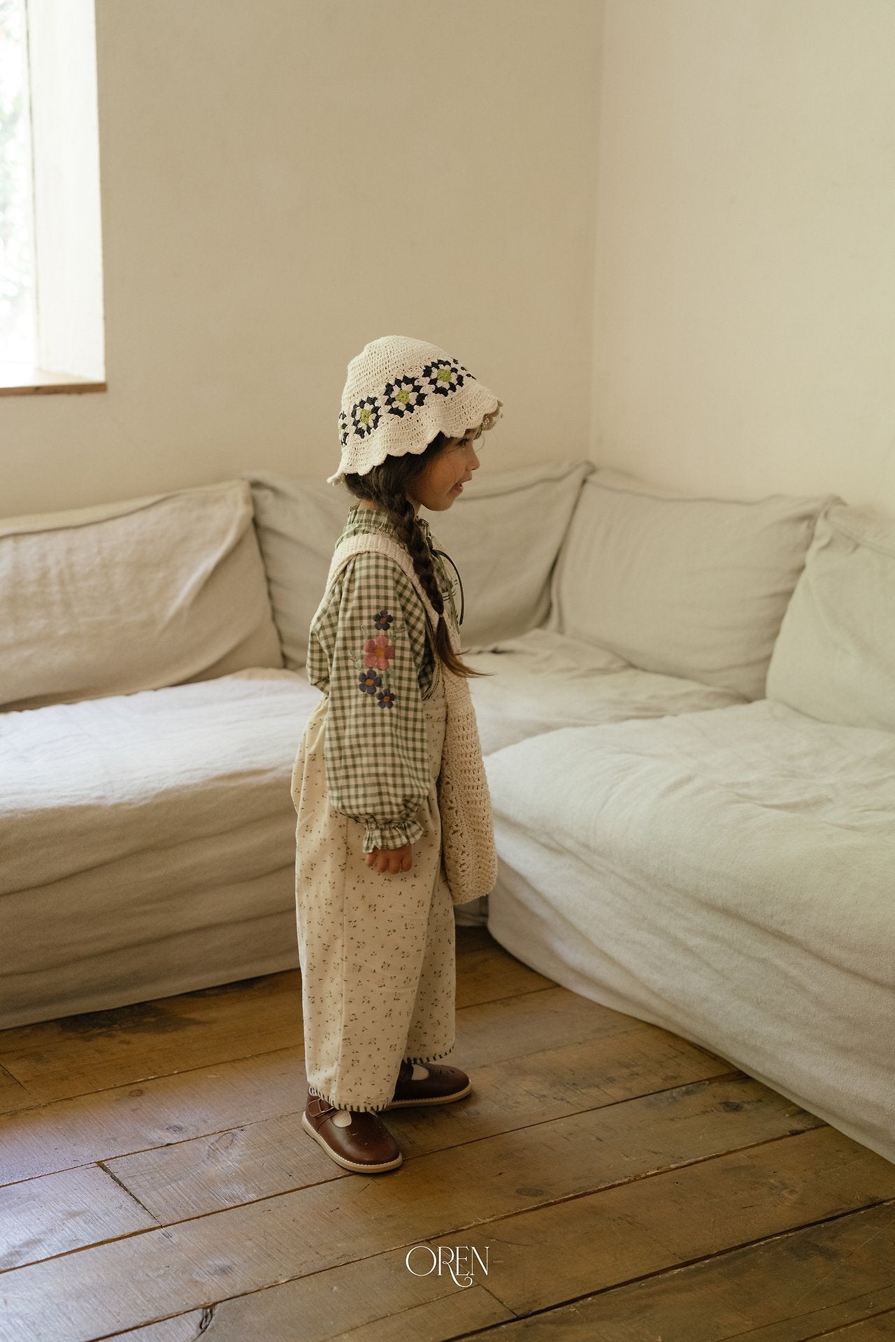 ［OREN］Mignon check blouse