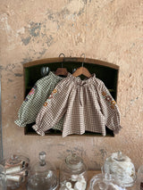 ［OREN］Mignon check blouse