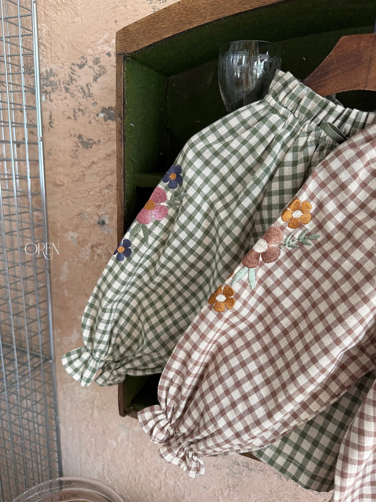 ［OREN］Mignon check blouse