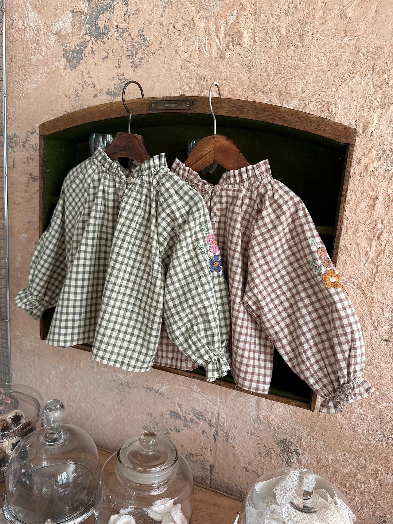 ［OREN］Mignon check blouse