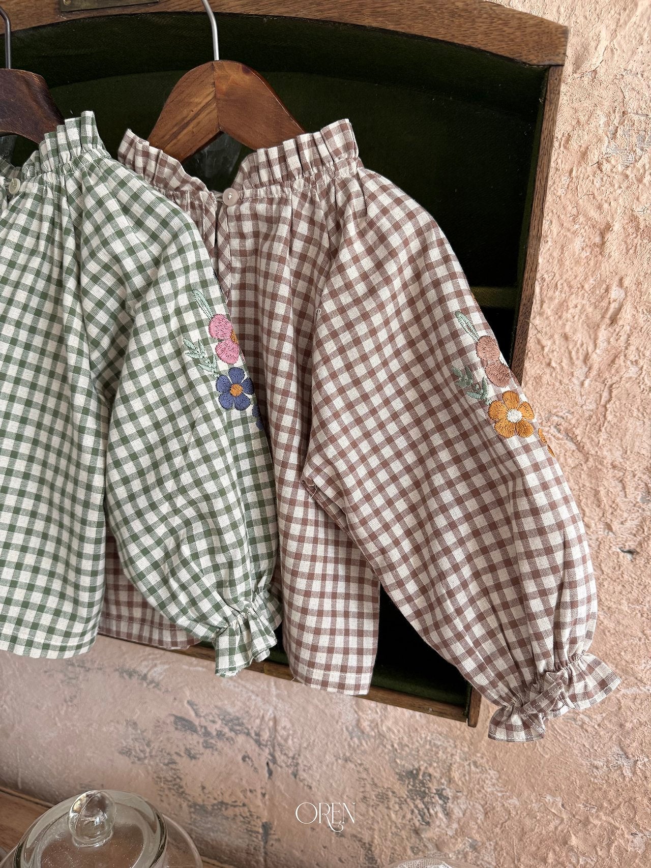 ［OREN］Mignon check blouse