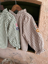 ［OREN］Mignon check blouse