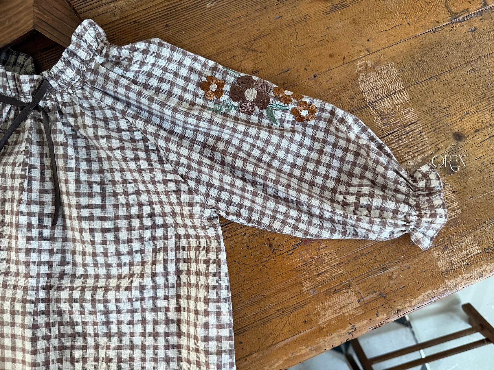 ［OREN］Mignon check blouse