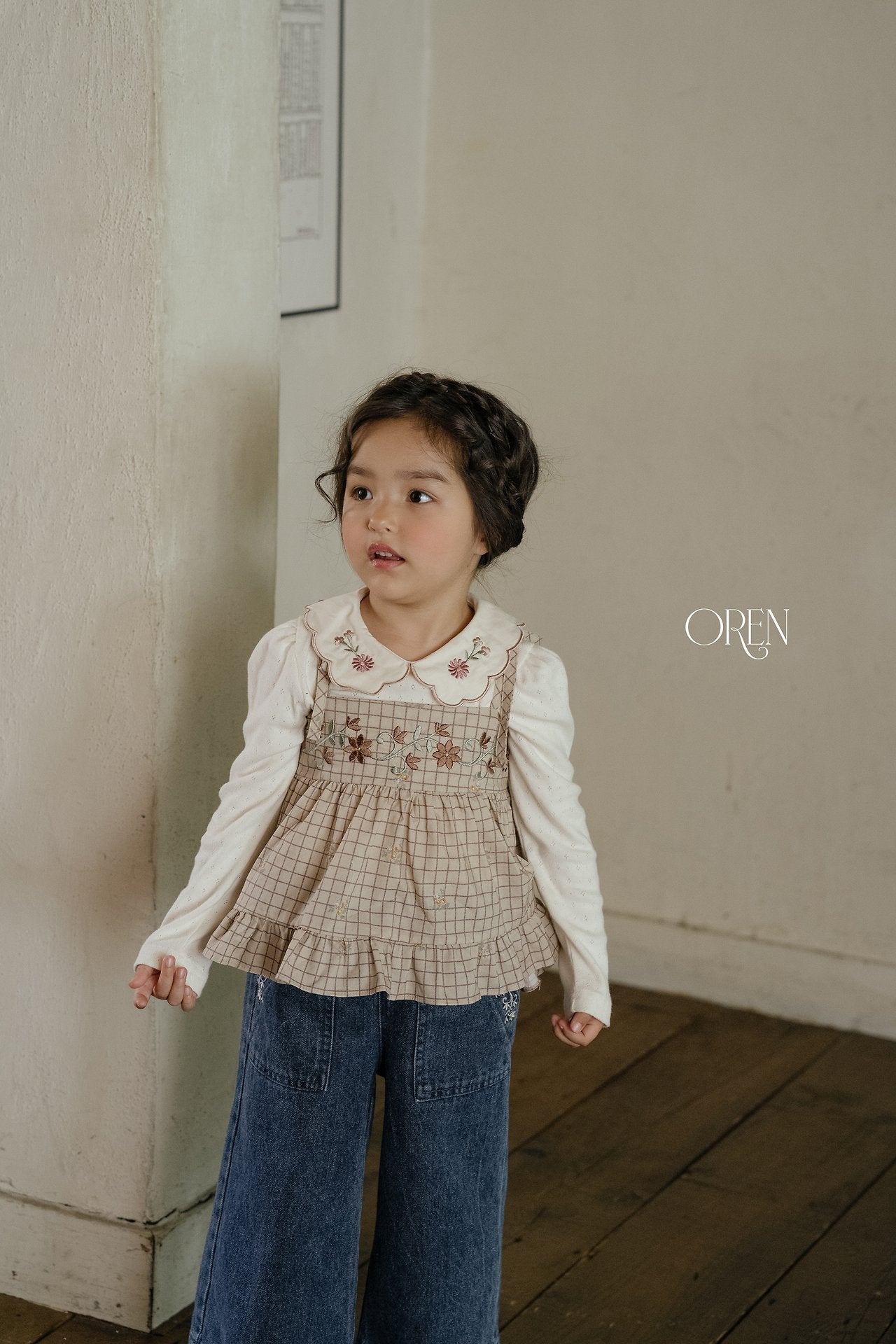 ［OREN］Cecil eyelet collar tee