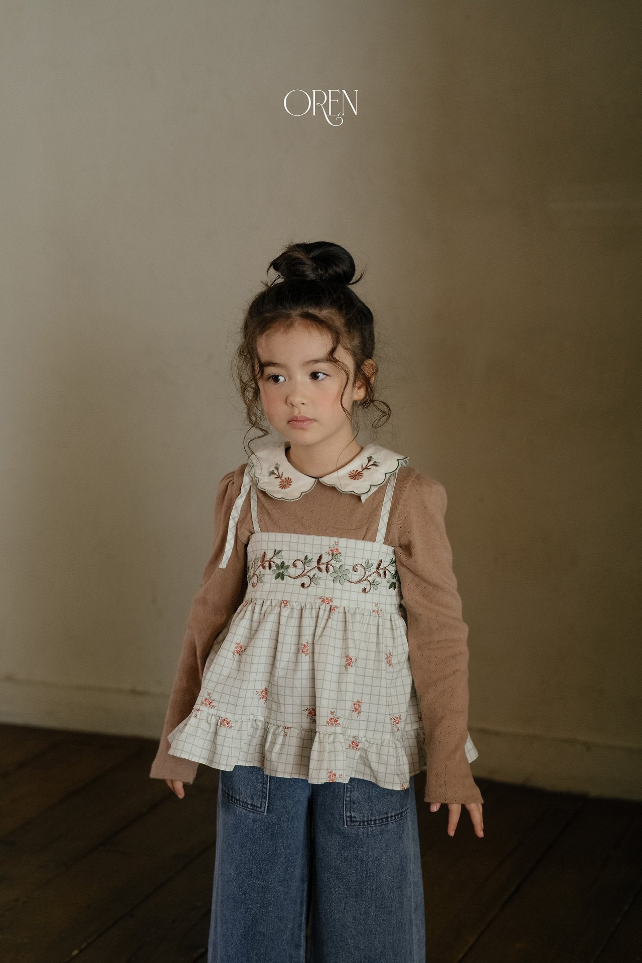 ［OREN］Cecil eyelet collar tee