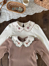 ［OREN］Cecil eyelet collar tee