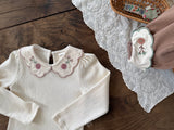 ［OREN］Cecil eyelet collar tee