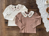 ［OREN］Cecil eyelet collar tee