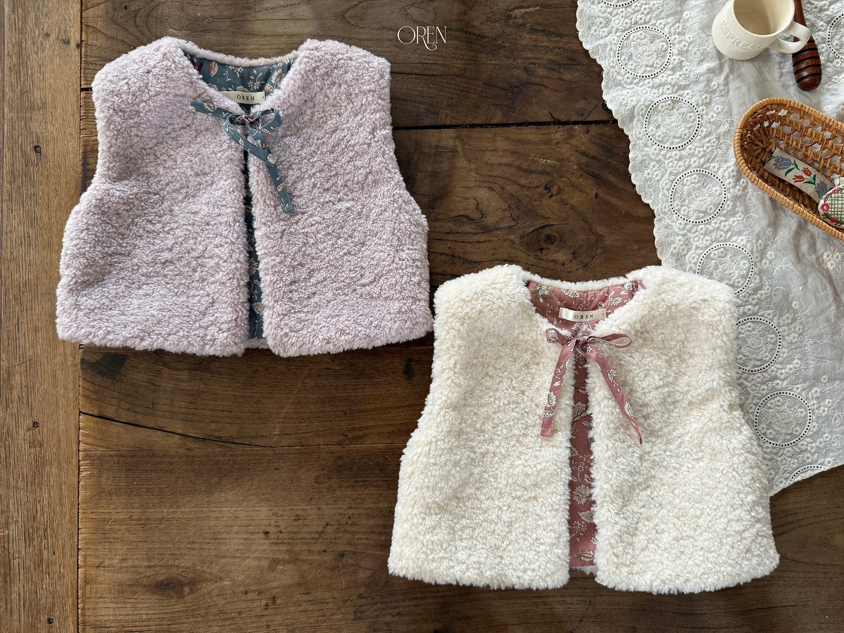 ［OREN］Lavender bear vest (2oz)