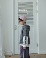 ［oahu］Part short sleeve hoodie