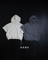 ［oahu］Part short sleeve hoodie