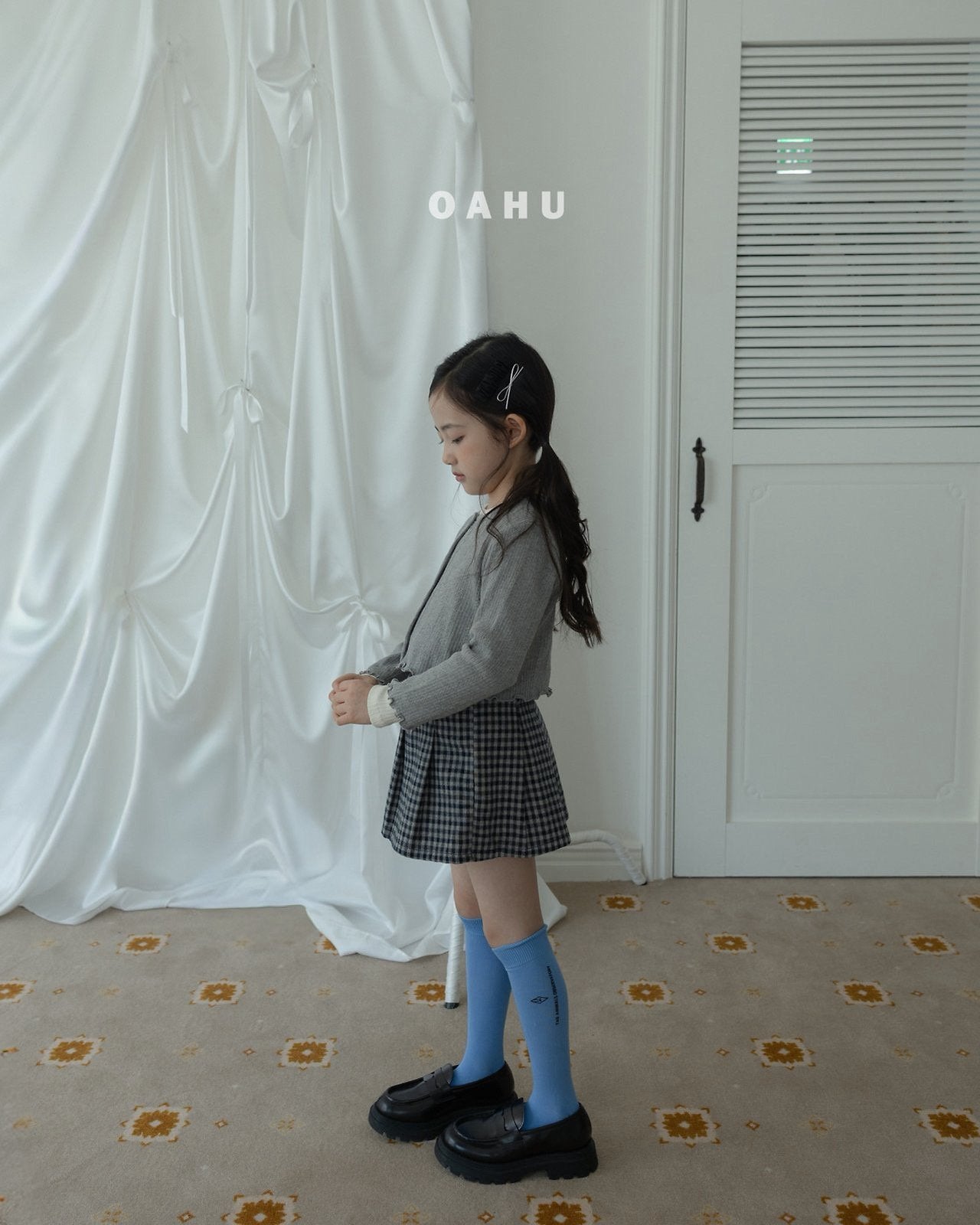 ［oahu］Small check skirt