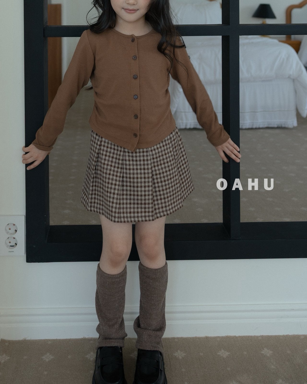 ［oahu］Small check skirt