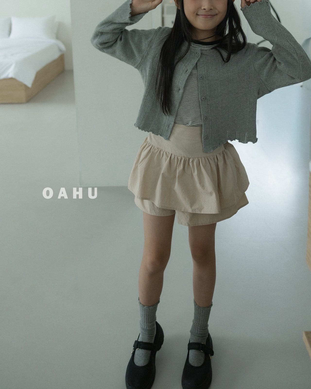［oahu］Mini eyelet cardigan