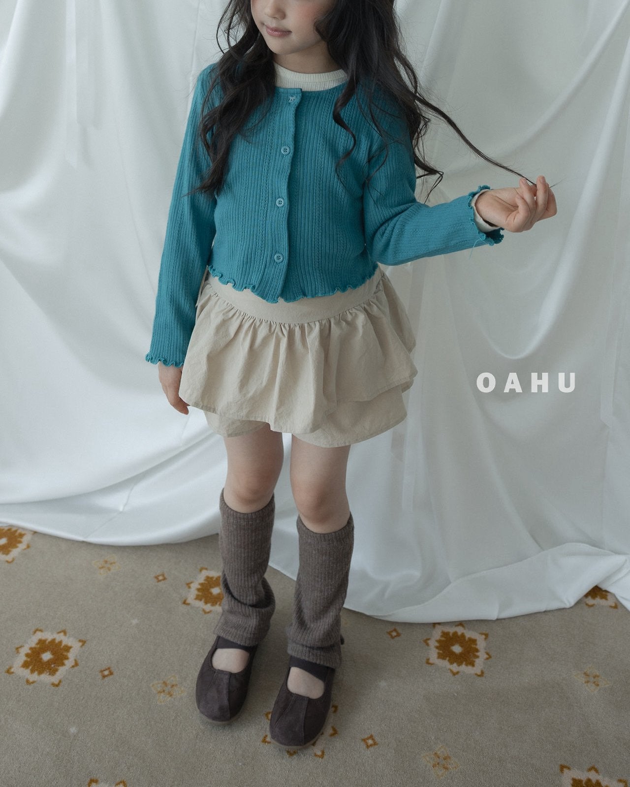 ［oahu］Mini eyelet cardigan