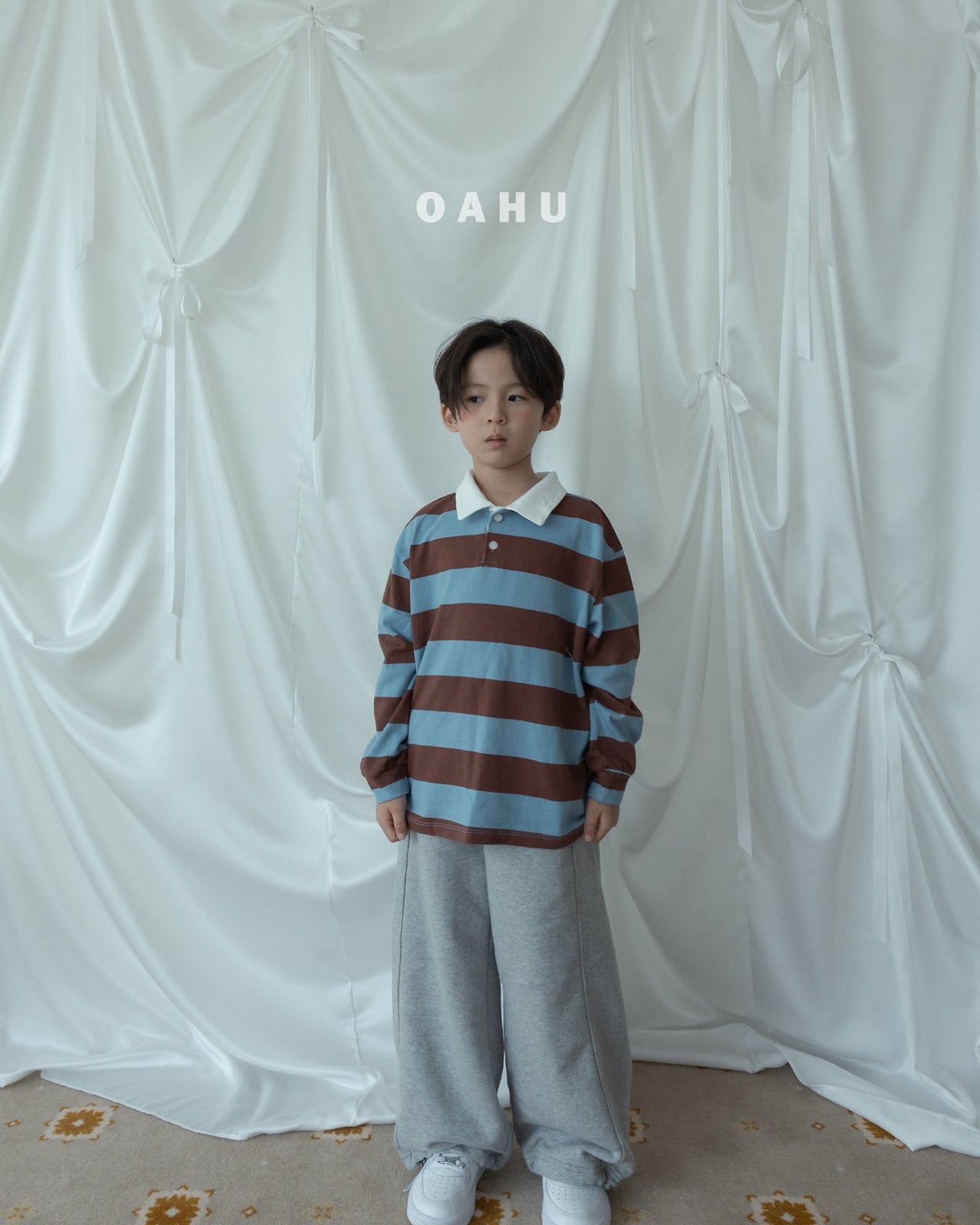 ［oahu］Stripe collar tee