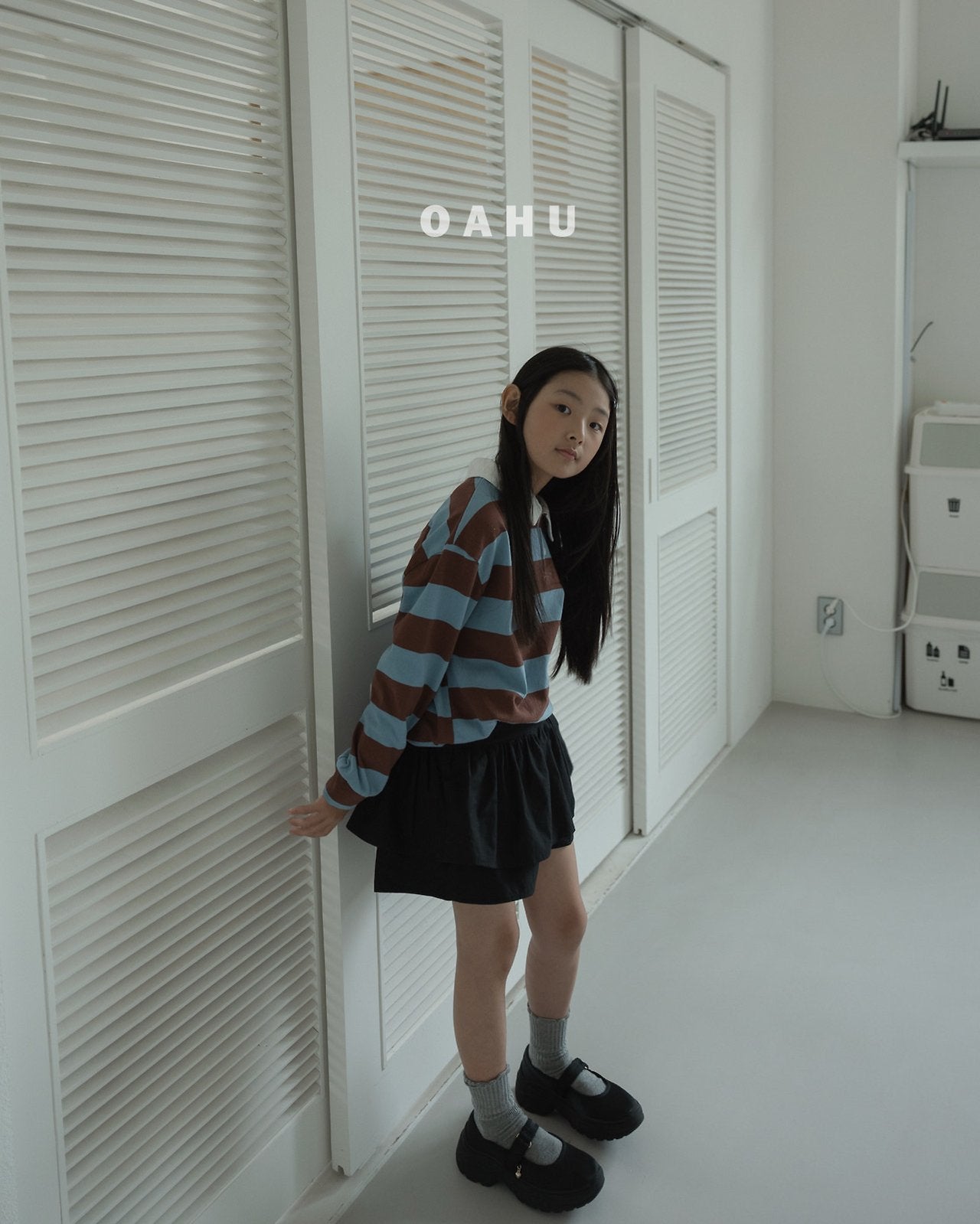 ［oahu］Stripe collar tee