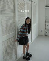 ［oahu］Stripe collar tee