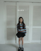 ［oahu］Stripe collar tee
