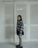 ［oahu］Stripe collar tee