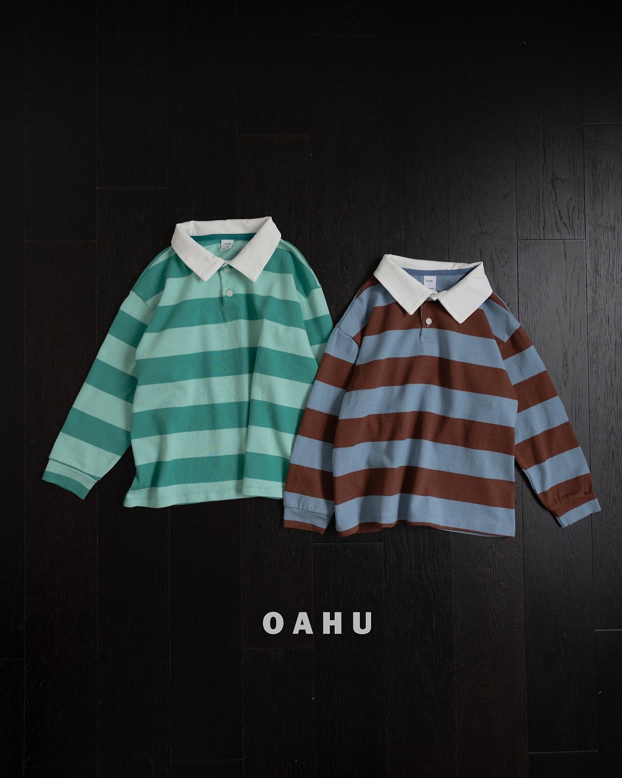 ［oahu］Stripe collar tee