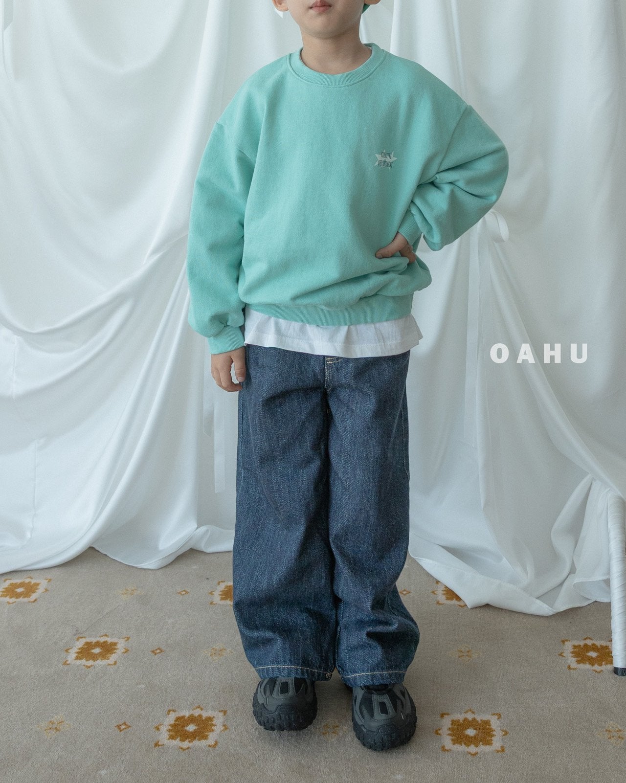 ［oahu］Layered boxy tee