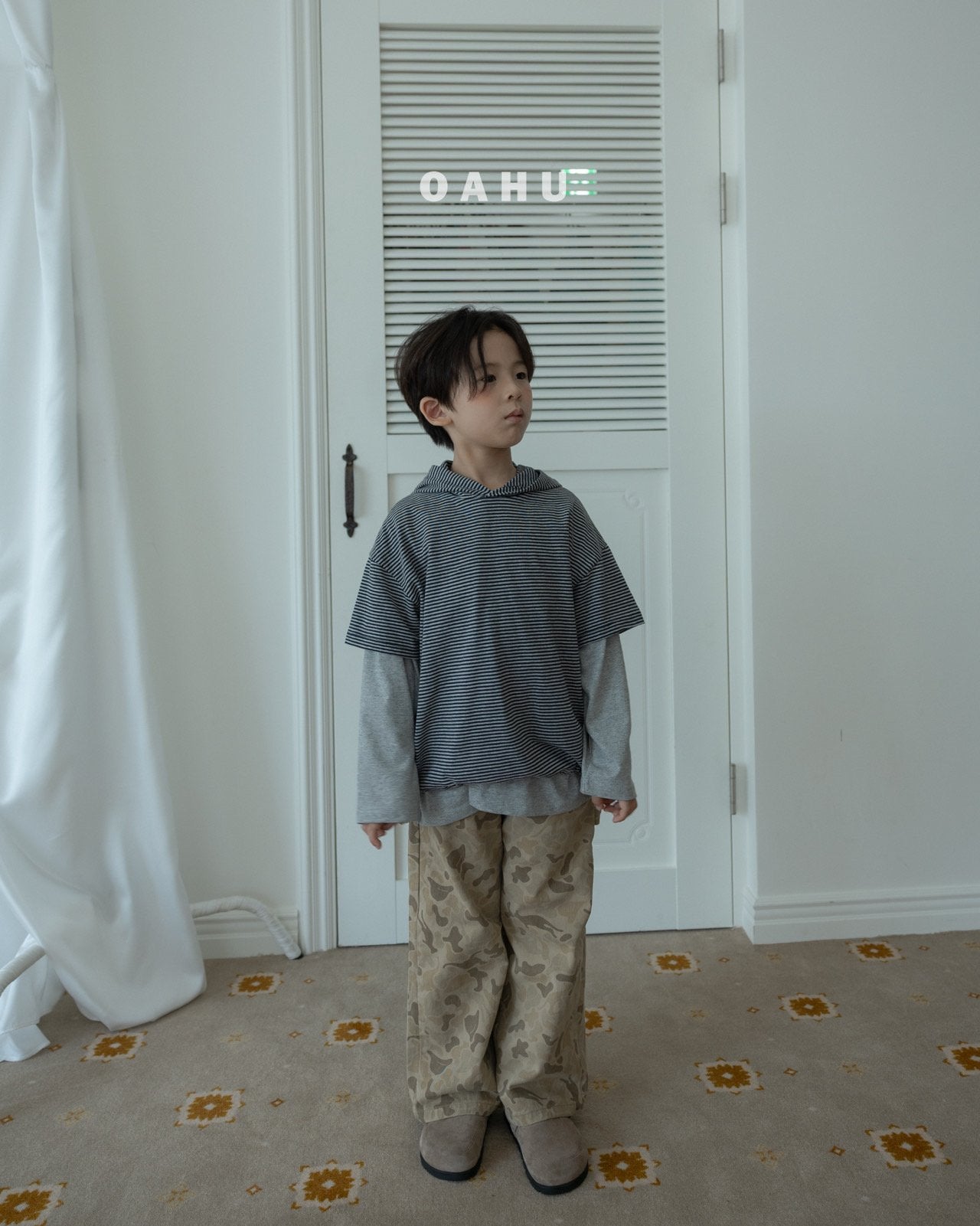 ［oahu］Layered boxy tee