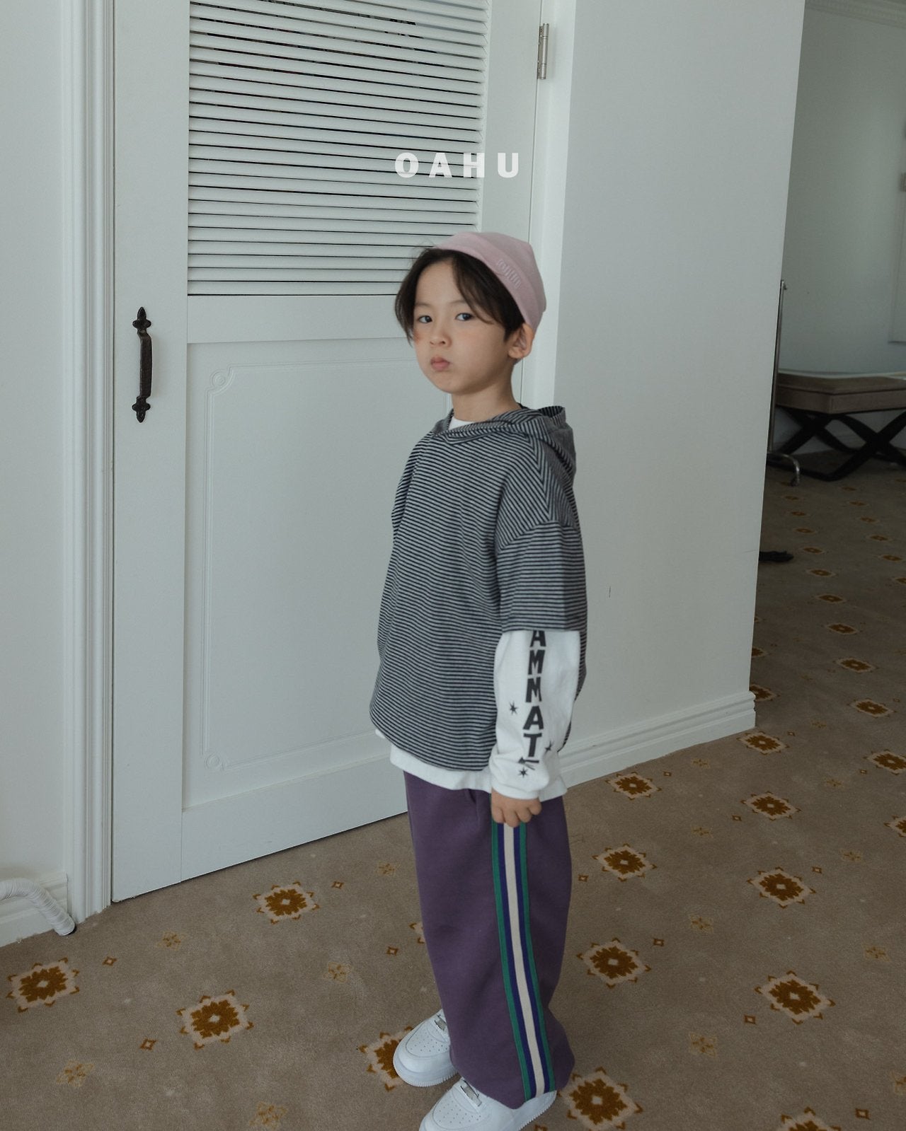 ［oahu］Double line jogger pants