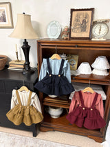 ［ohho］French shirring strap skirt