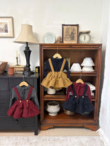 ［ohho］French shirring strap skirt