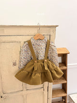 ［ohho］French shirring strap skirt