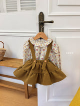 ［ohho］French shirring strap skirt