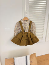 ［ohho］French shirring strap skirt