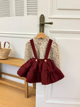 ［ohho］French shirring strap skirt