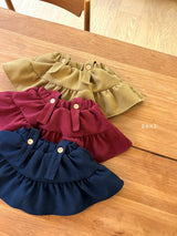 ［ohho］French shirring strap skirt