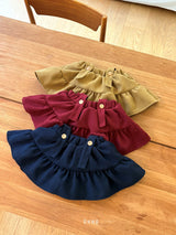 ［ohho］French shirring strap skirt