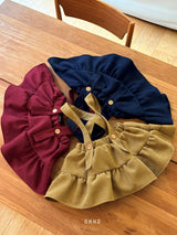 ［ohho］French shirring strap skirt