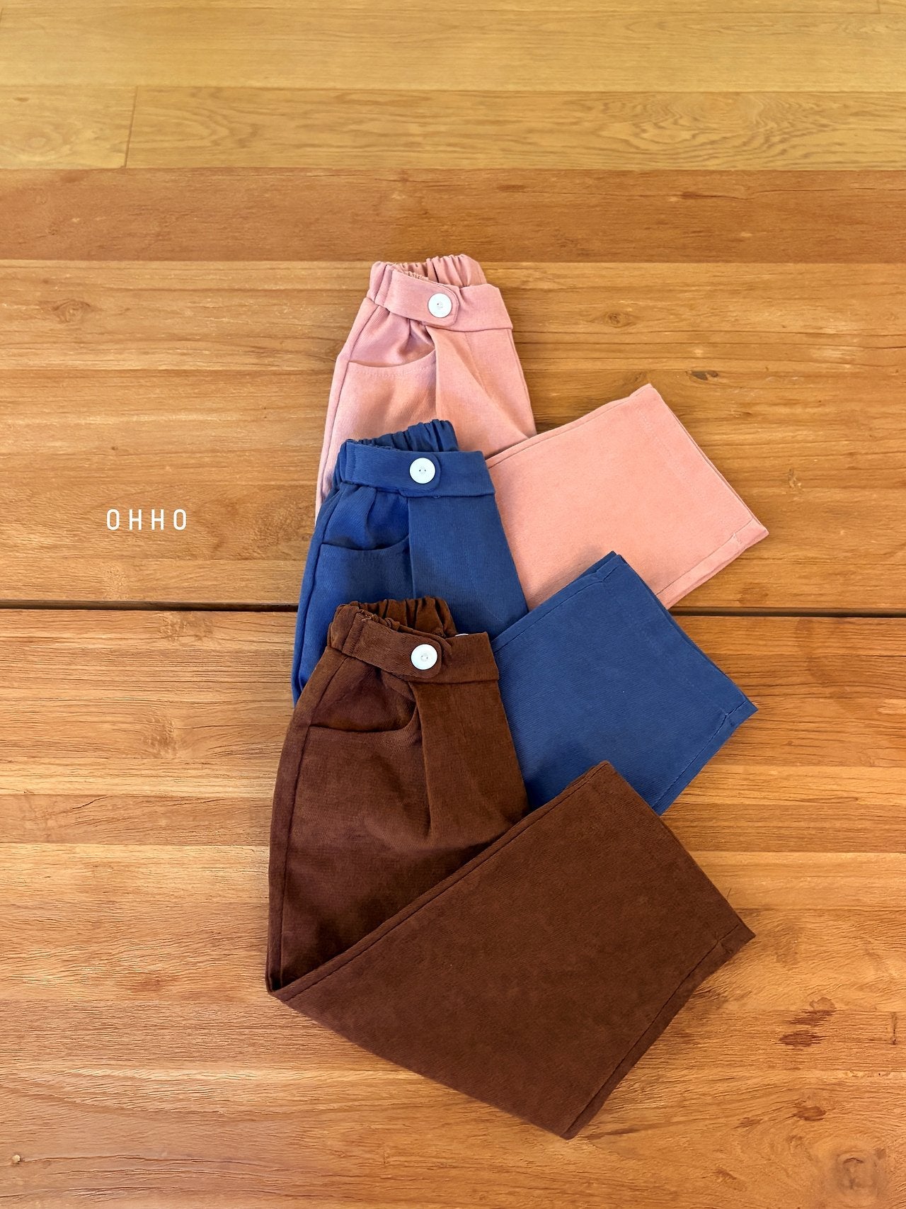 ［ohho］Pepper button pintuck pants