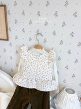 ［ohho］Rose quilte frill vest
