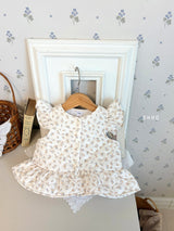 ［ohho］Rose quilte frill vest