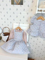 ［ohho］Rose quilte frill vest