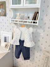 ［ohho］Rose quilte frill vest