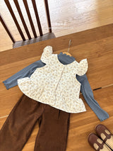 ［ohho］Rose quilte frill vest