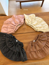 ［ohho］Leather shirring skirt