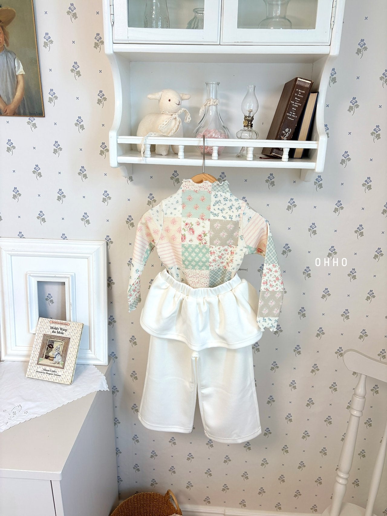 ［ohho］Jenny frill layered pants