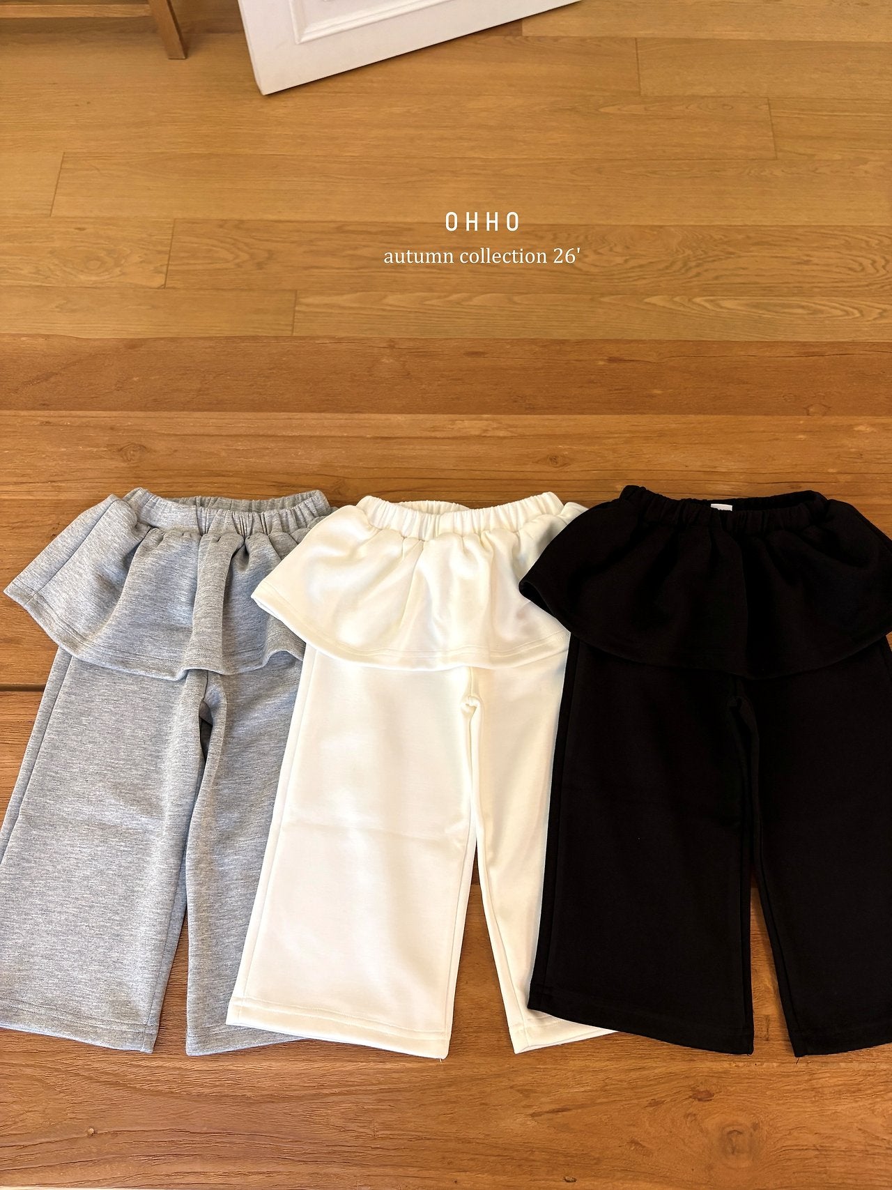 ［ohho］Jenny frill layered pants
