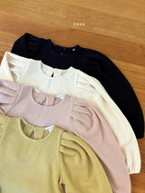 ［ohho］Vanilla puff long-sleeve tee