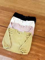 ［ohho］Vanilla puff long-sleeve tee