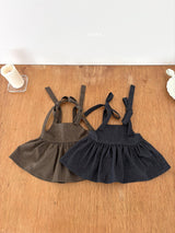 ［ohho］Herringbone denim strap blouse