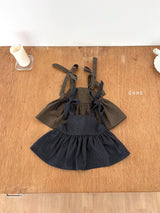 ［ohho］Herringbone denim strap blouse